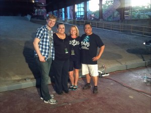 Ghost Hunters pose with fans