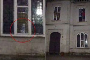 The face of a young boy in a window at this real haunted location.